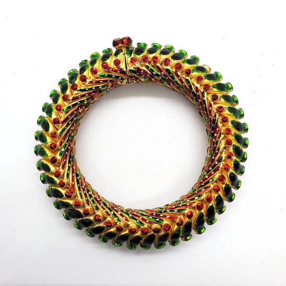 24k Gold and silver Bangle - Picture 6 of 10